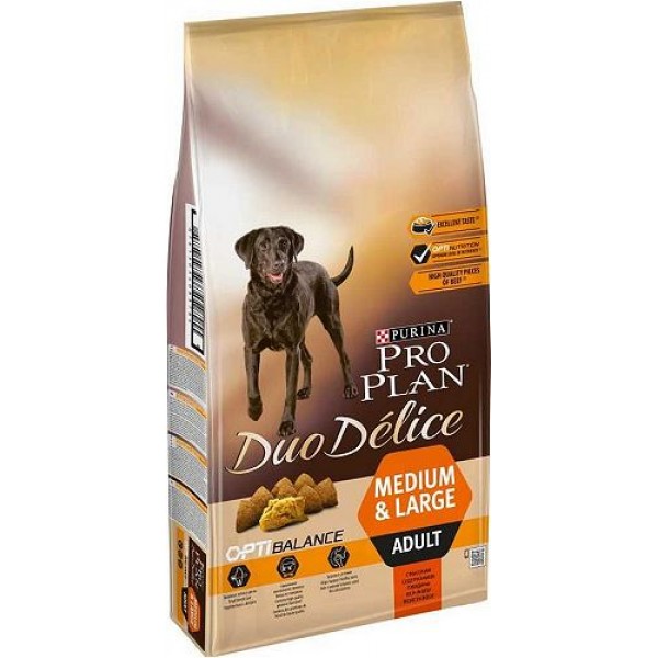 Pro Plan Duo Delice Parça Etli & Biftekli 10 kg Yetişkin Köpek Maması