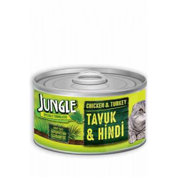 Jungle Kedi 85 gr Tavuklu-Hindili Yaş Ezme M...