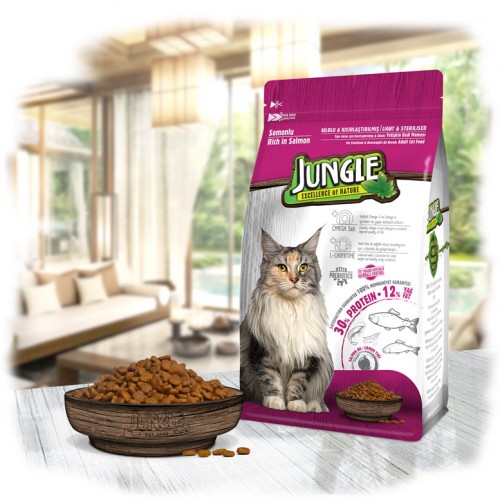 Jungle 500 Gr Kısır Somonlu Kısır Kedi Ma...